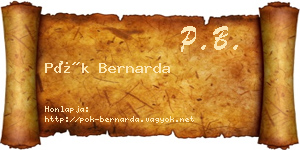 Pók Bernarda névjegykártya